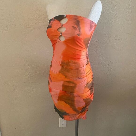 New Verdusa Tie Dye Bodycon Dress Sz XS - Picture 5 of 7